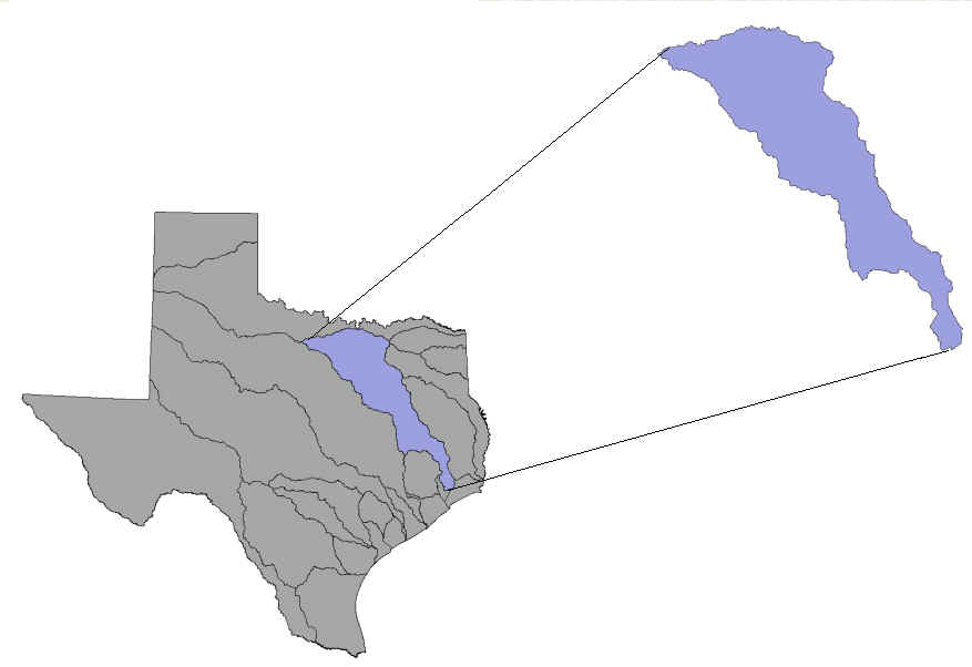 The NHD for the Trinity River Basin